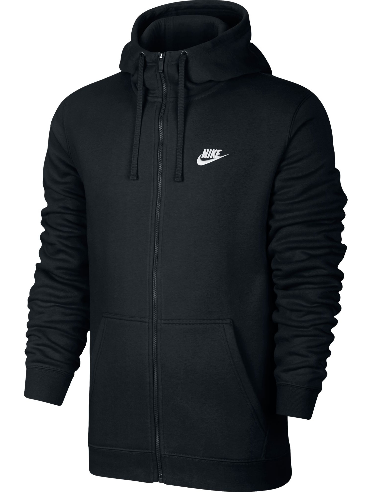 Nike Men's Sportswear Full Zip Hoodie - S - Black / Black / White